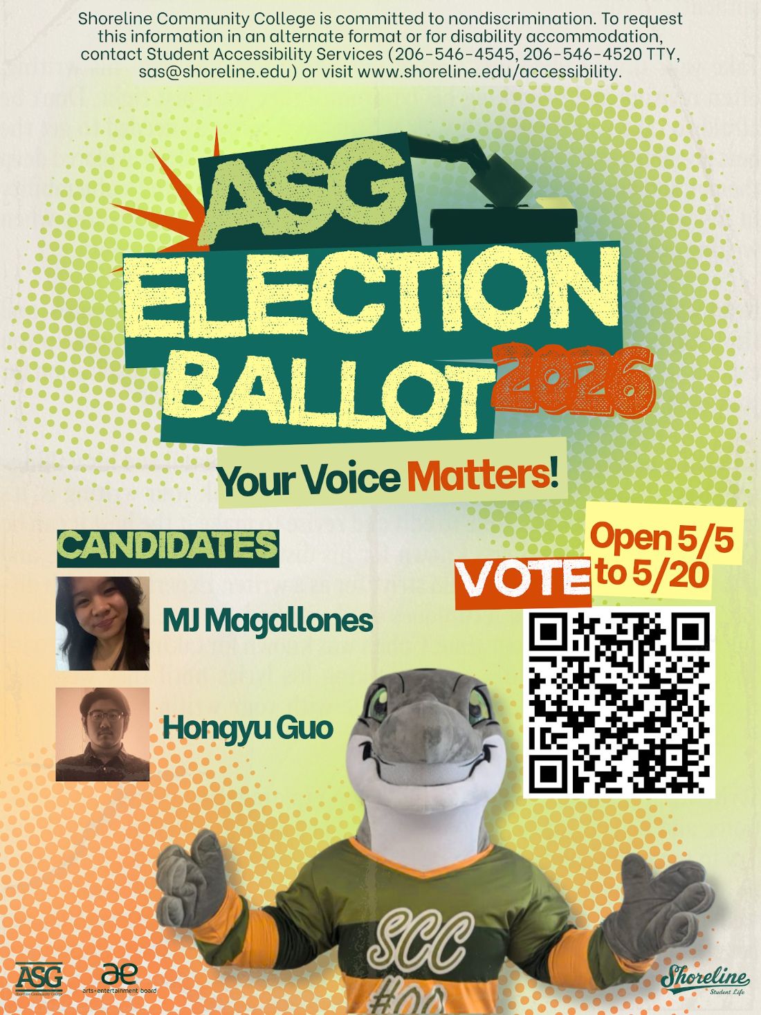 ASG election ballot poster
