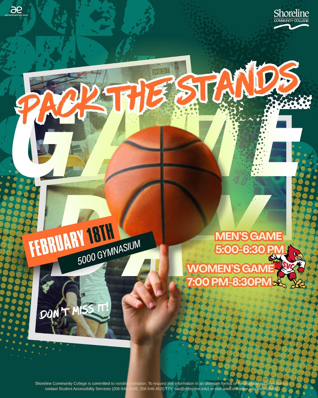 Pack the Stands basketball game poster