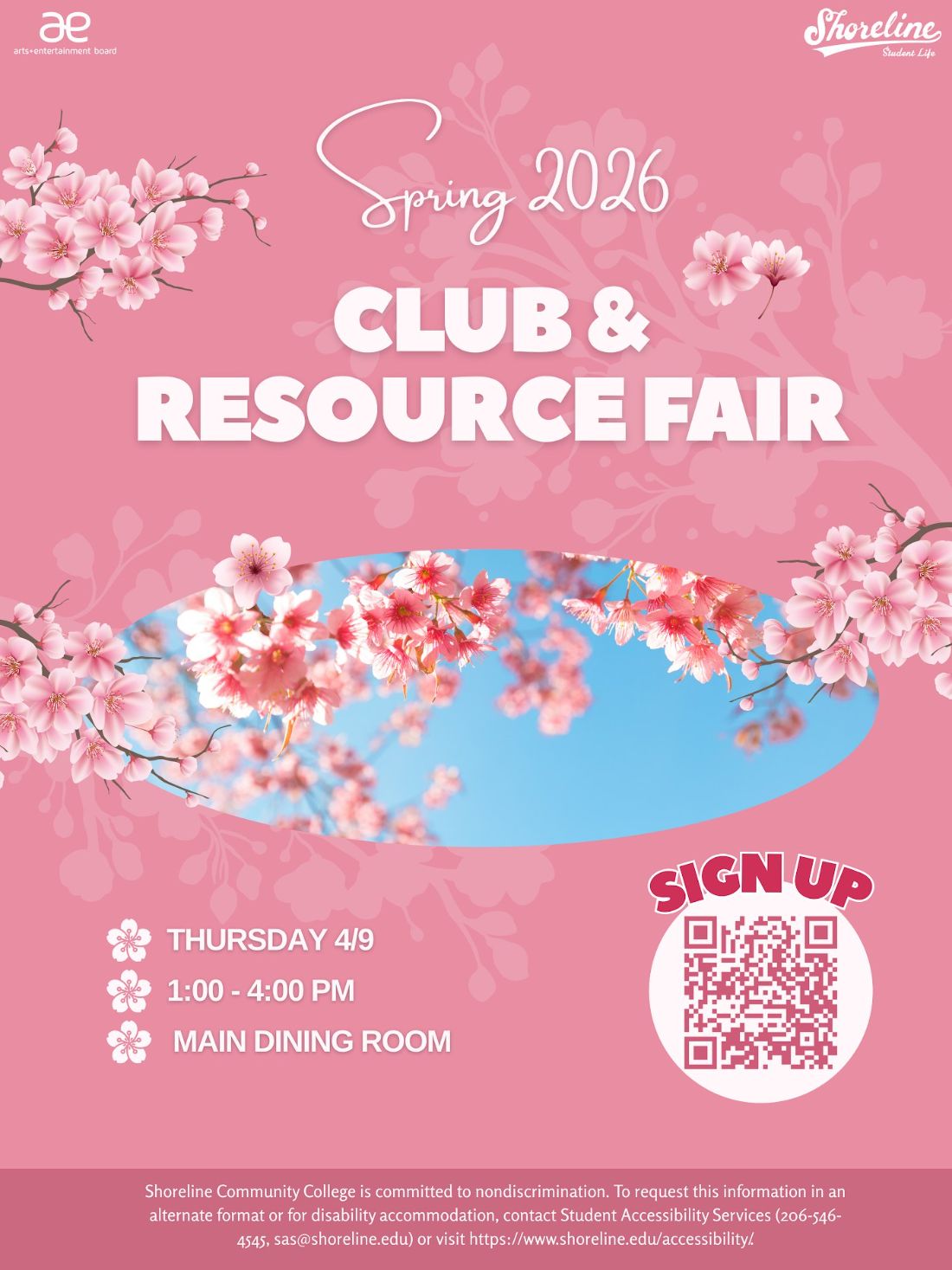 Spring club and resource fair poster