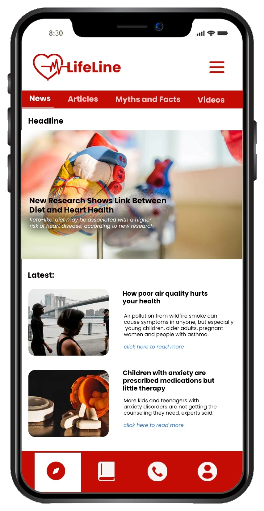 Discover screen