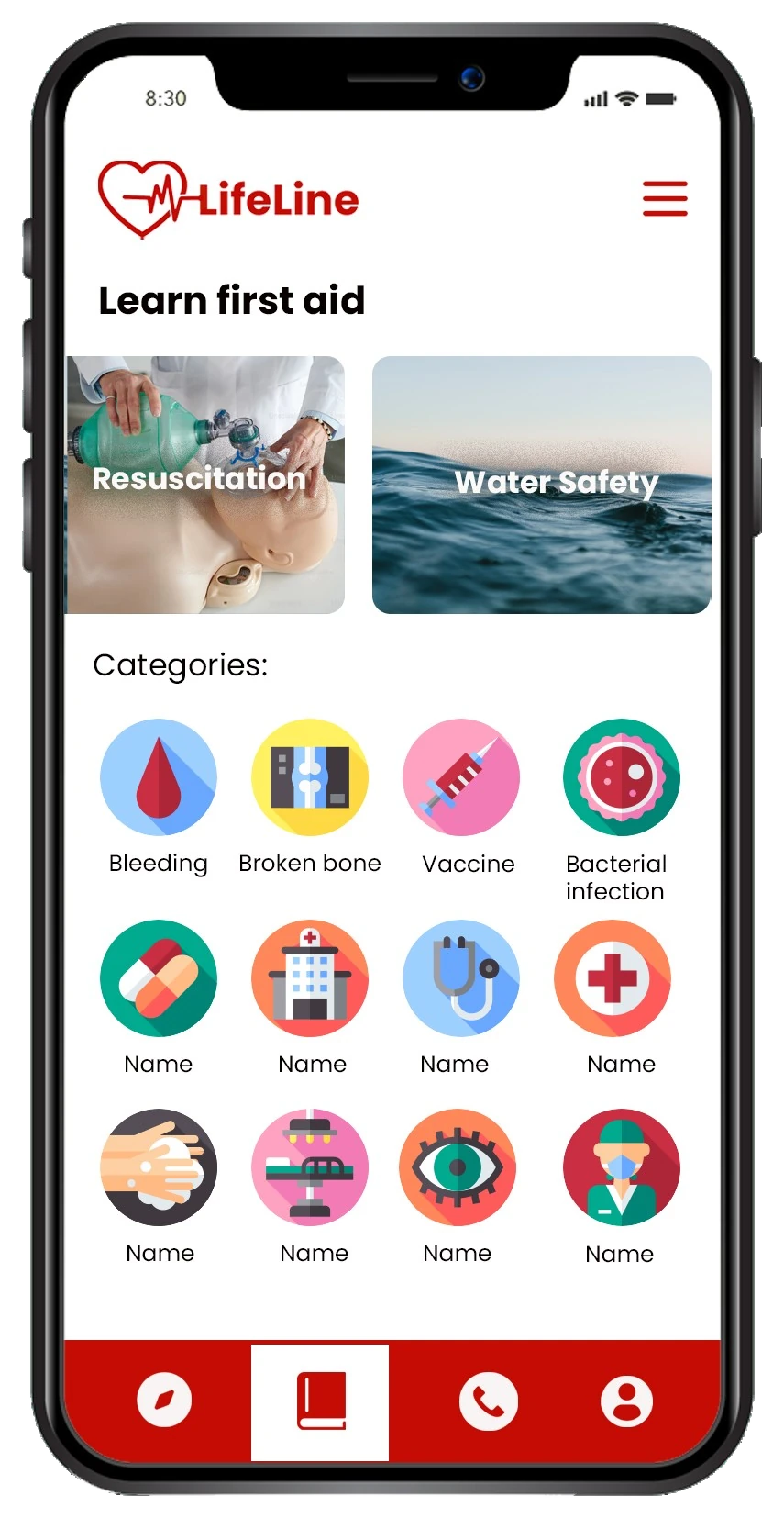 Learn first aid screen
