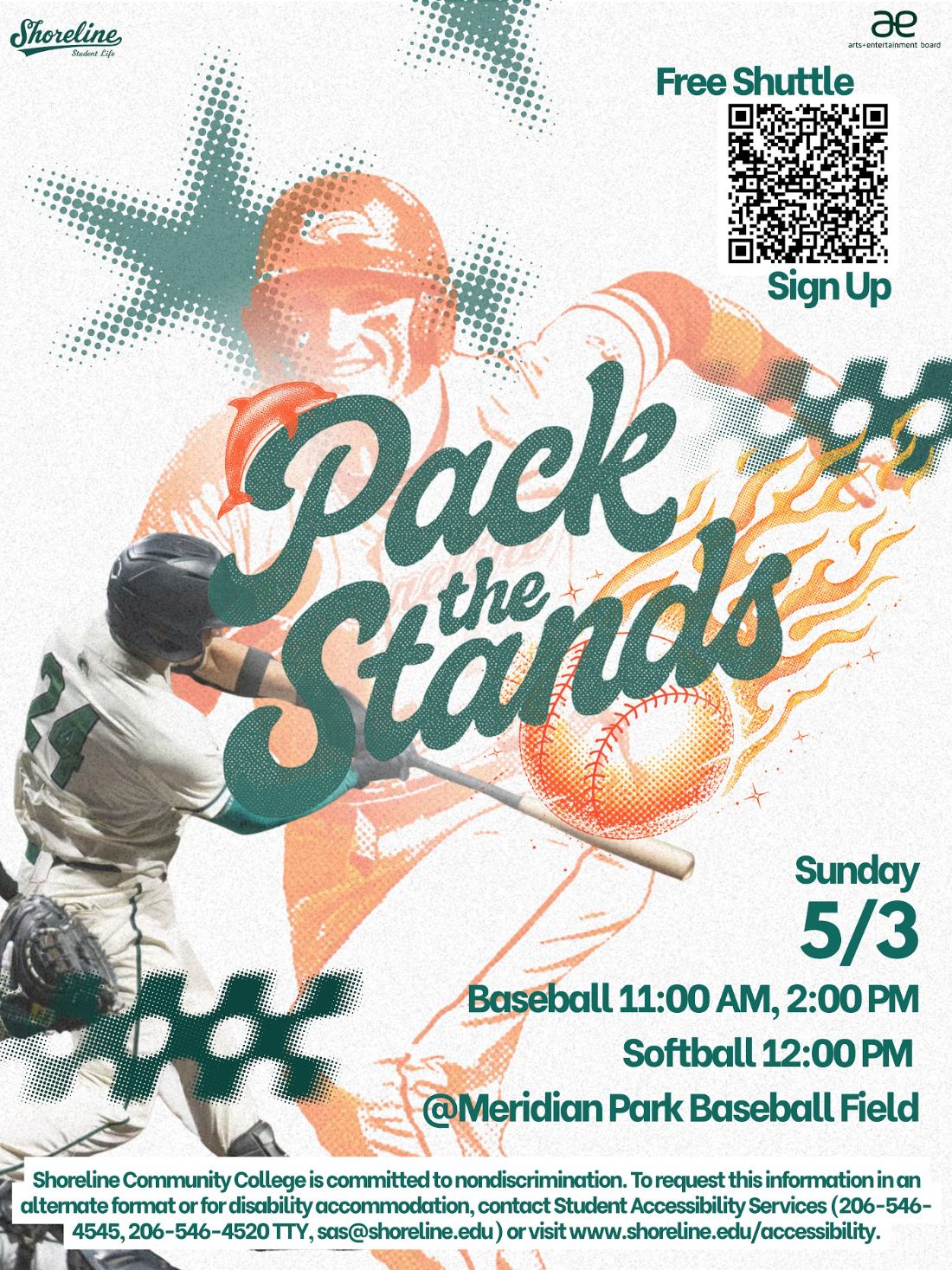 Pack the Stands softball and baseball poster